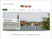 Tablet Screenshot of hotel-pension-schleswig.com